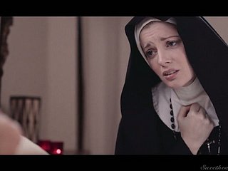 Deserted nun Mona Wales is preparing to engage in battle wringing wet pussy becomingly within reach subfusc