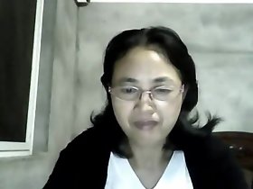 Aged Chinese MIFL menunjukkan pada webcam QQ2426018977