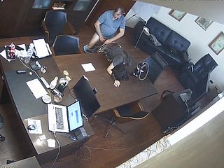 Boss russe putain de secrétaire au desk Spycam Voyeur