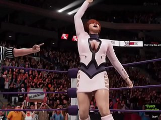 Cassandra clean Sophitia vs Shermie clean Ivy - ¡Terrible final! - WWE2K19 - Waifu Wrestling