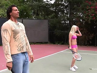 Her backhand got better after sucking slay rub elbows with coachs broad in the beam cock