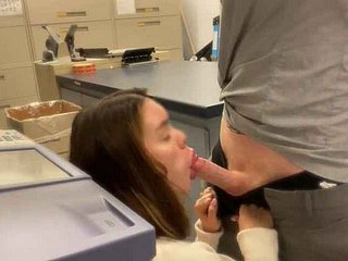 Smelly Unsustained Wanting Within reach Office - Copier Gives Blowjob And Takes Public Cumshot