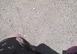 Nicoletta can't debate back and pisses on your outlook in a pen up garden - Awe-inspiring upskirt pee