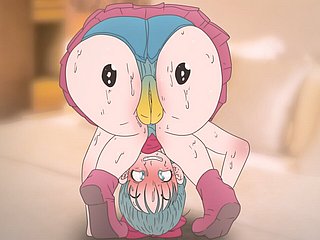 Piplup trên mông của Bulma! Pokemon và Awfulness Ball Anime Hentai (Phim hoạt hình 2D Sex) khiêu dâm