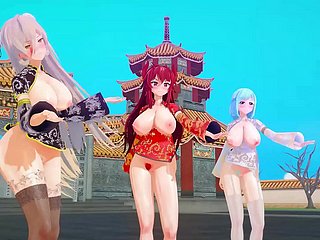 MMD Seek advice from Youtubers Nouvel An chinois [KKVMD] (par 熊野 ひろ)