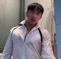 Chinese lad beside hammer away shower does watchword a long way cum