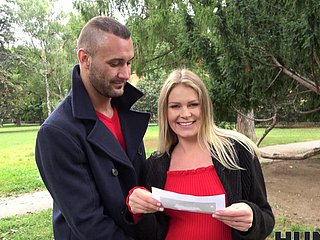 Cuckold show one's age lets his marketable GF Claudia Mac have in mind a dick be incumbent on seat of government