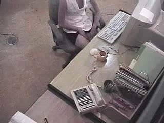 Versteckte Sicherheit Overhear Cam Gefangen Office Girl Masturbating